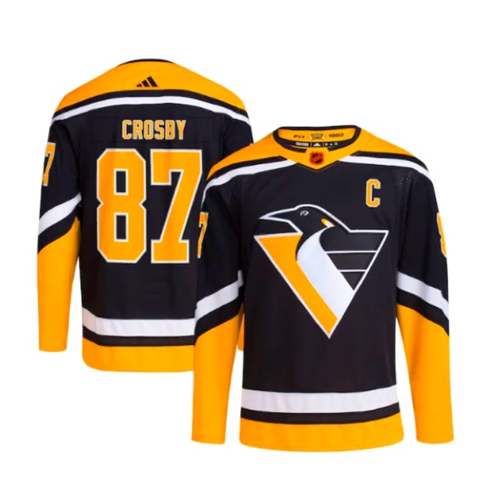 Penguins Sidney Crosby, Black Reverse Retro 2.0 Authentic Player Jersey SIZE 42